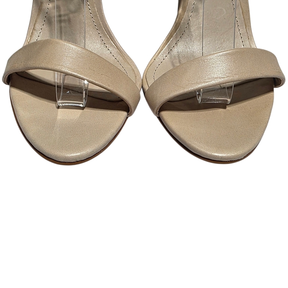 NWOT SCHUTZ CADEY LEE LEATHER NUDE HEELS SZ 6 - Picture 6 of 11